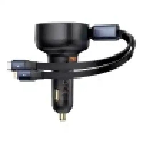 Car Charger Baseus Enjoyment USB with USB-C cable and Lightning 60W (black) - Car chargers<<<Chargers<<<GSM