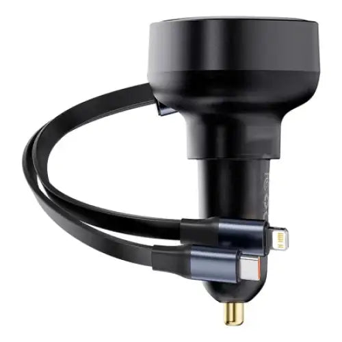 Car Charger Baseus Enjoyment USB with USB-C cable and Lightning 60W (black) - Car chargers<<<Chargers<<<GSM