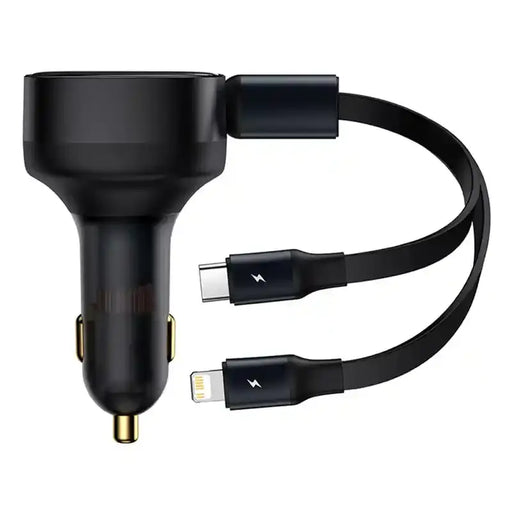 Car Charger Baseus Enjoyment with cable USB-C + Lightning 3A 30W (Black) - Car chargers<<<Chargers<<<GSM