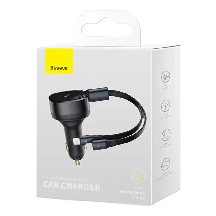 Car Charger Baseus Enjoyment with cable USB-C + Lightning 3A 30W (Black) - Car chargers<<<Chargers<<<GSM