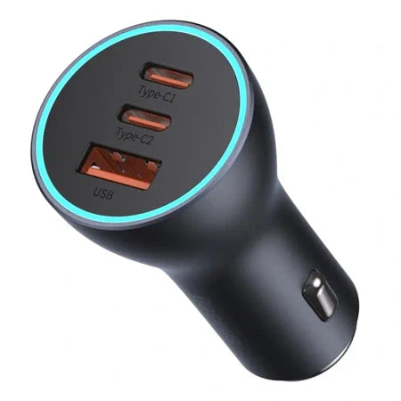 Car charger Baseus Golden Contactor Pro 2x USB-C 1x USB 65W (grey) - Car chargers<<<Chargers<<<GSM