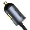 Car charger Baseus Share Together with extension cord 2x USB 2x USB-C 120W (grey) - Car chargers<<<Chargers<<<GSM