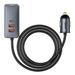 Car charger Baseus Share Together with extension cord 2x USB 2x USB-C 120W (grey) - Car chargers<<<Chargers<<<GSM