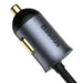 Car charger Baseus Share Together with extension cord 3x USB USB-C 120W (grey) - Car chargers<<<Chargers<<<GSM