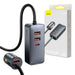Car charger Baseus Share Together with extension cord 3x USB USB-C 120W (grey) - Car chargers<<<Chargers<<<GSM