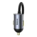 Car charger Baseus Share Together with extension cord 3x USB USB-C 120W (grey) - Car chargers<<<Chargers<<<GSM