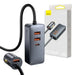 Car charger Baseus Share Together with extension cord 3x USB USB-C 120W (grey) - Car chargers<<<Chargers<<<GSM