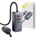 Car charger Baseus Share Together with extension cord 3x USB USB-C 120W (grey) - Car chargers<<<Chargers<<<GSM