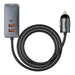 Car charger Baseus Share Together with extension cord 3x USB USB-C 120W (grey) - Car chargers<<<Chargers<<<GSM