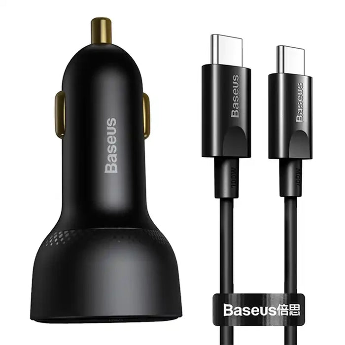 Car charger Baseus Superme USB USB-C 100W + USB-C cable (black) - Car chargers<<<Chargers<<<GSM