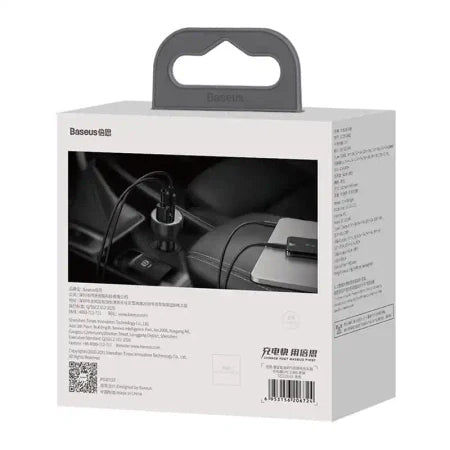 Car charger Baseus Superme USB USB-C 100W + USB-C cable (black) - Car chargers<<<Chargers<<<GSM