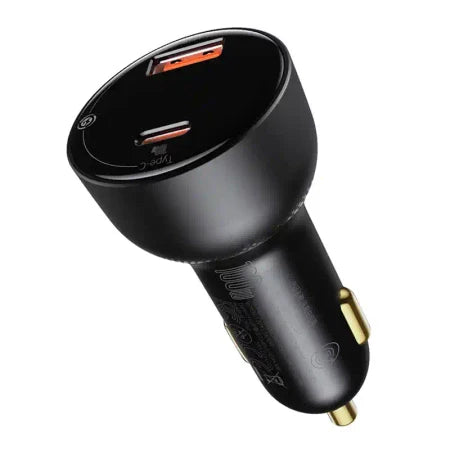 Car charger Baseus Superme USB USB-C 100W + USB-C cable (black) - Car chargers<<<Chargers<<<GSM