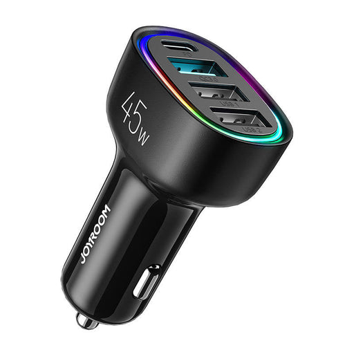 Car charger Joyroom JR-CL09 4-port 1x USB-C PD 1x QC3.0 USB 2x USB (black) - Car chargers<<<Chargers<<<GSM