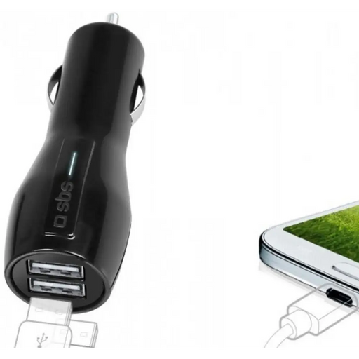 Car charger SBS Car charger 12/24 V 2 USB output 3.1 A black TECAR2USB31A - Аксесоари за