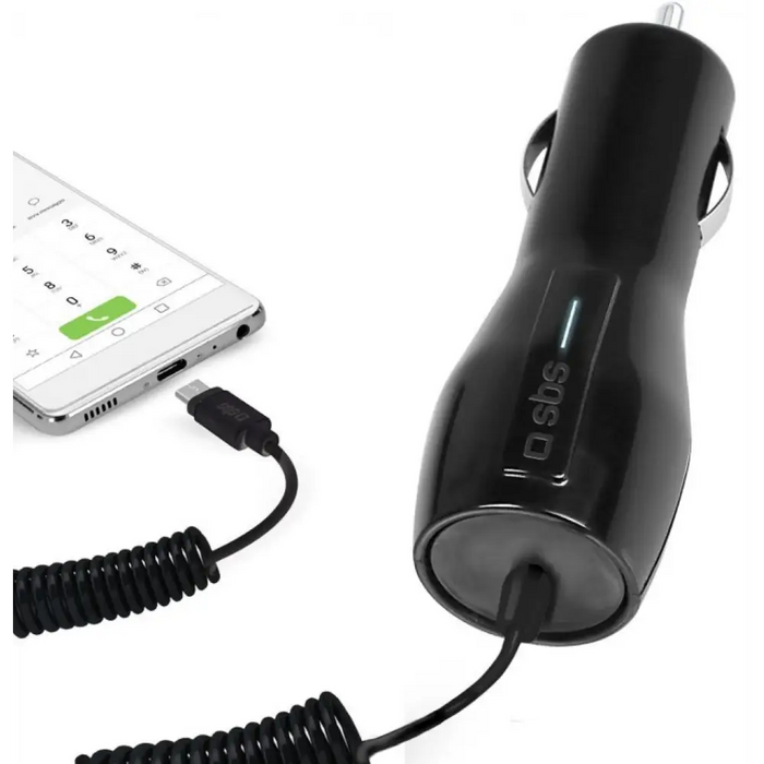 Car charger SBS Car charger with cable USB Type C connector TECARTC3A - Аксесоари за