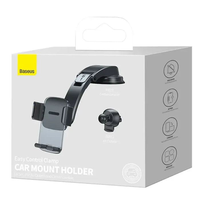 Car holder Baseus Easy Control Clamp for grille / dashboard (black) - Phone holders<<<Car