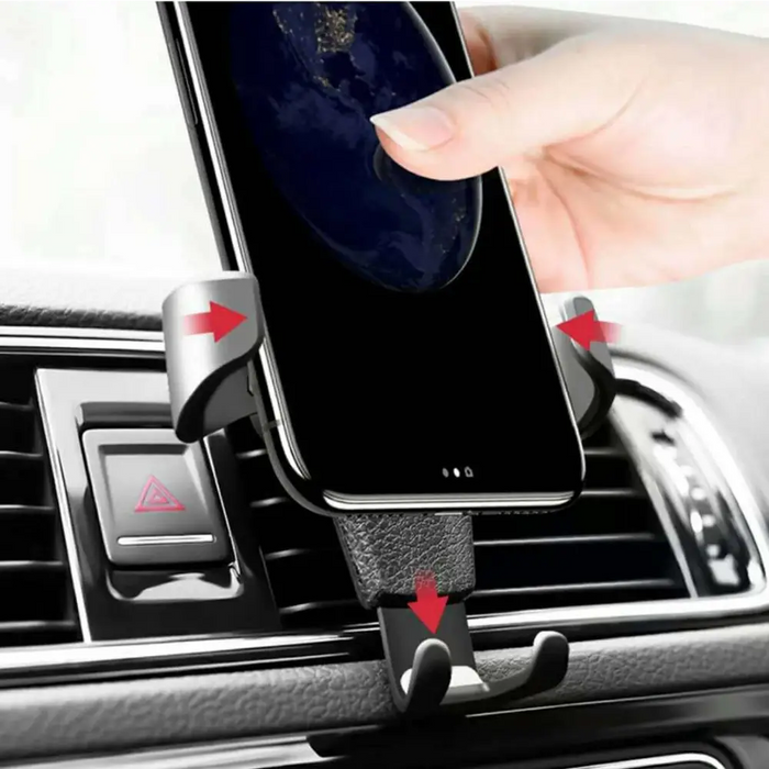 Car Holder H01 Black gravity car holder for the ventilation grille - Cell phone holders<<<HurtelXML