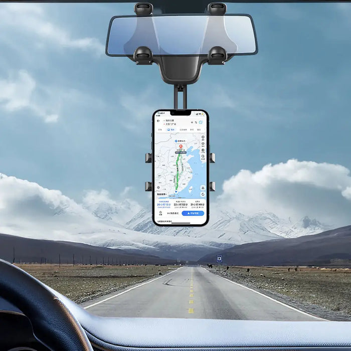 Car Phone Holder for Rearview Mirror - Black - Cell phone holders<<<HurtelXML