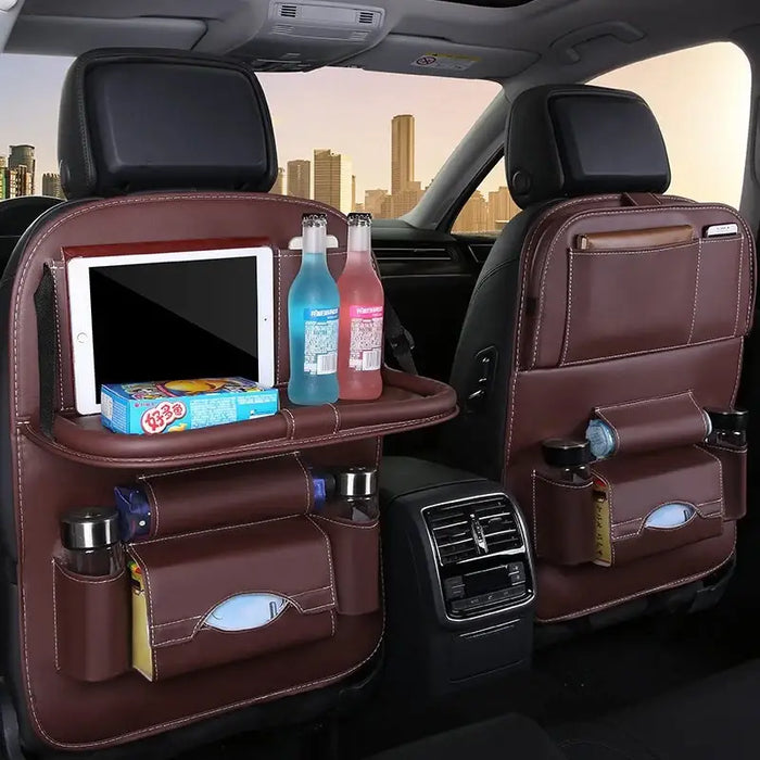 Car seat organizer seat protector seat cover shelf mini car table black - Others<<<HurtelXML