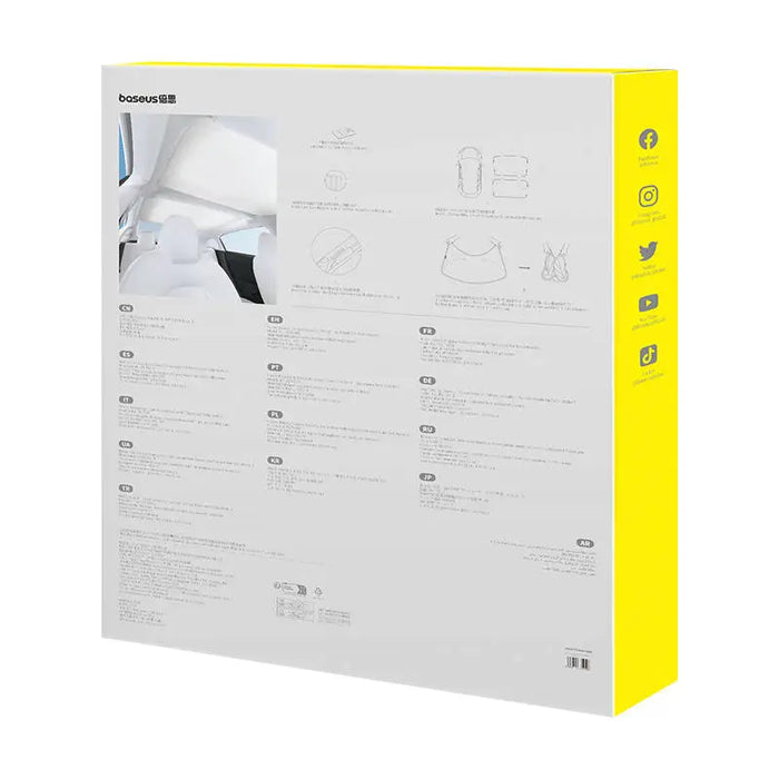 Car Skylight Sunshade Double Layer Version Baseus T-Space for Tesla Model 3 (white) - Other<<<Car