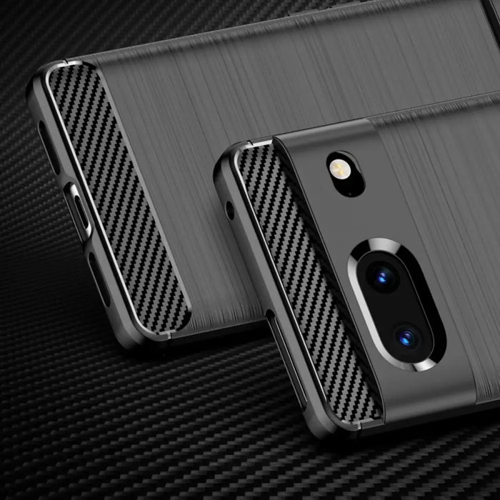 Carbon Case flexible cover for Google Pixel 7 black - Cell phone cases and covers<<<HurtelXML