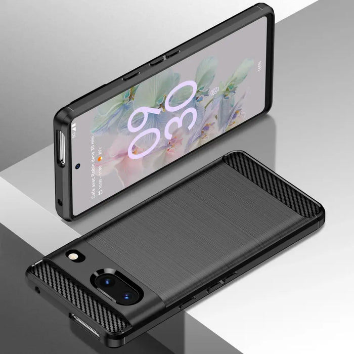 Carbon Case flexible cover for Google Pixel 7 black - Cell phone cases and covers<<<HurtelXML