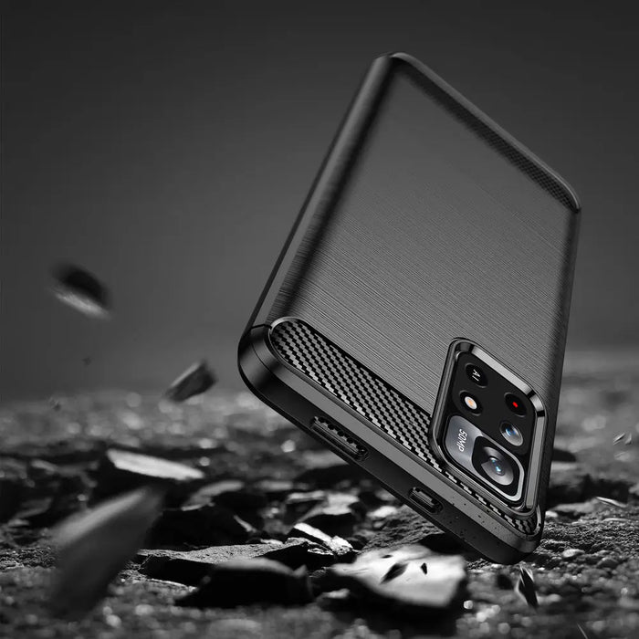 Carbon Case Flexible Cover Sleeve for Xiaomi Redmi Note 11 black - Cell phone cases and covers<<<HurtelXML