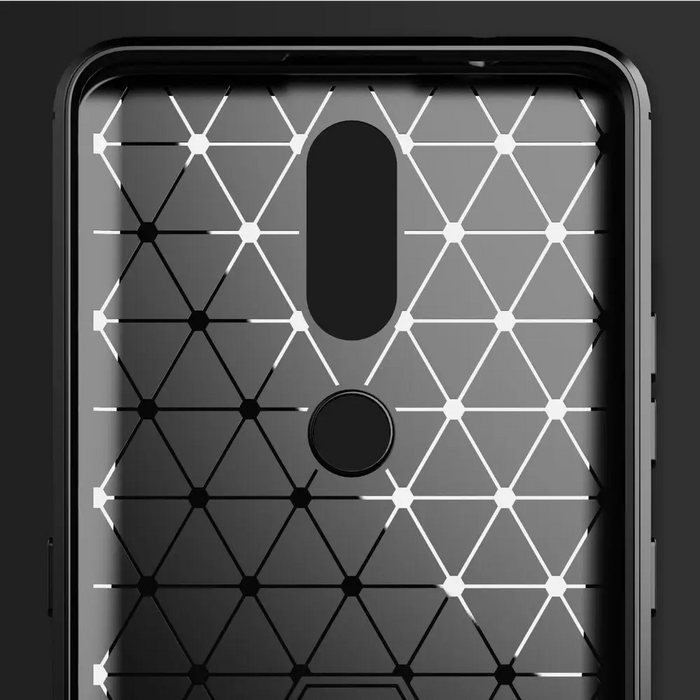 Carbon Case Flexible Cover TPU Case for Nokia 2.4 black - Cell phone cases and covers<<<HurtelXML