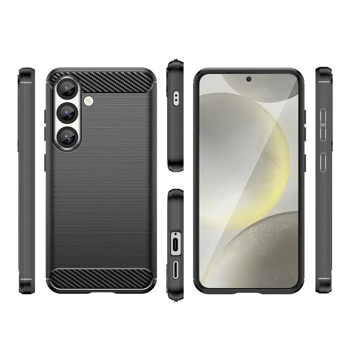 Carbon Case Flexible Silicone for Samsung Galaxy M06 5G - Black - Cell phone cases and covers<<<HurtelXML