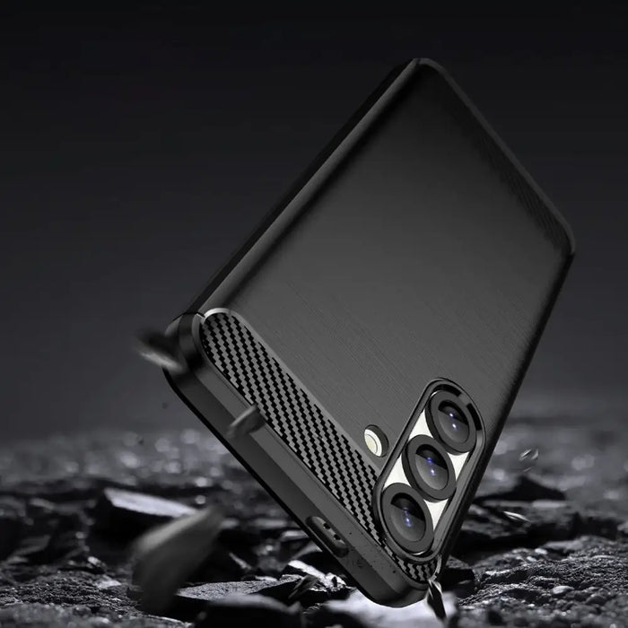 Carbon Case flexible silicone for Xiaomi 15 - black - Cell phone cases and covers<<<HurtelXML