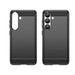 Carbon Case Flexible Silicone for Xiaomi Poco M7 5G - Black - Cell phone cases and covers<<<HurtelXML