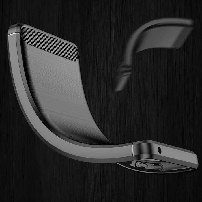 Carbon Case Flexible TPU cover for Samsung Galaxy A73 black - Cell phone cases and covers<<<HurtelXML