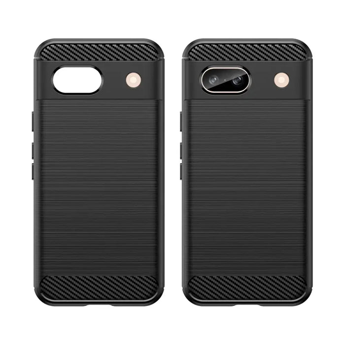 Carbon Case for Google Pixel 8A Flexible Silicone Carbon Cover - Black - Cell phone cases and covers<<<HurtelXML