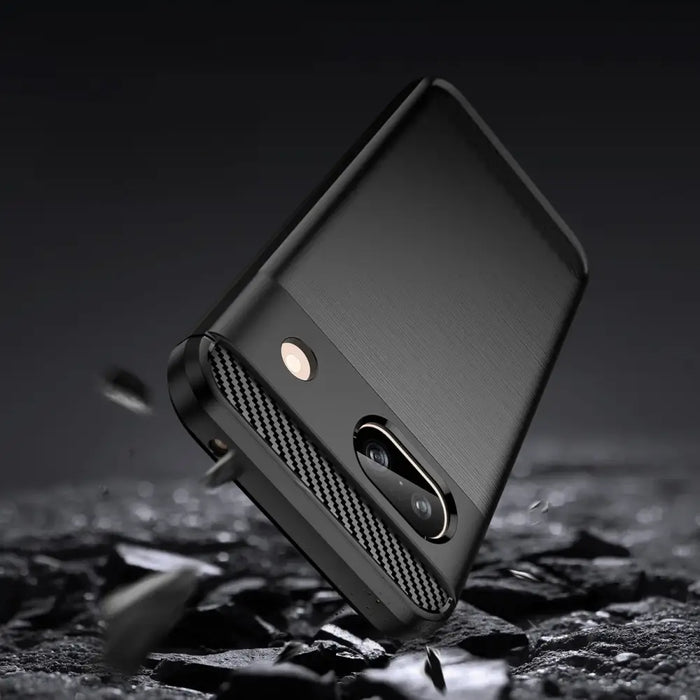 Carbon Case for Google Pixel 8A Flexible Silicone Carbon Cover - Black - Cell phone cases and covers<<<HurtelXML