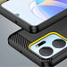 Carbon Case case for Honor Play 40 Plus / Honor X7a flexible silicone carbon cover black - Cell phone cases