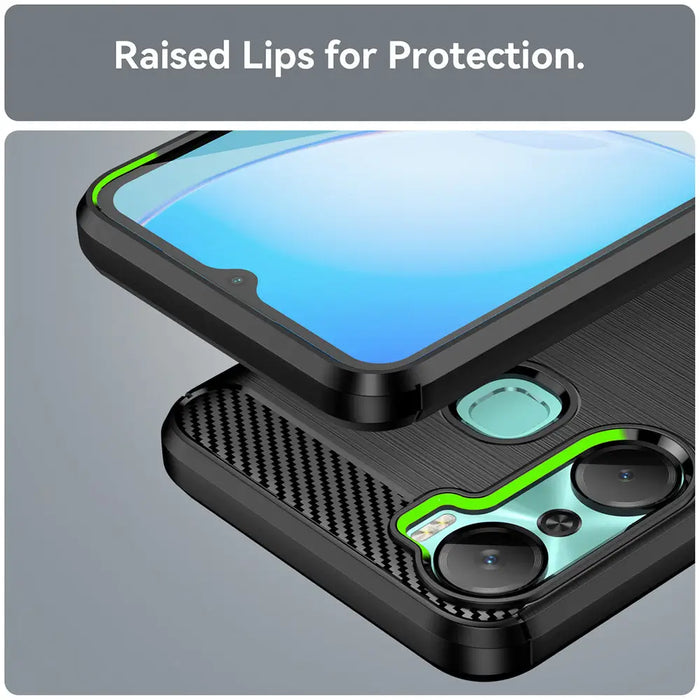 Carbon Case case for Infinix Hot 12 Pro flexible silicone carbon cover black - Cell phone cases and covers<<<HurtelXML