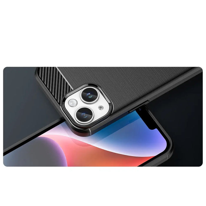 Carbon Case for iPhone 14 Plus flexible gel back cover blue - Cell phone cases and covers<<<HurtelXML