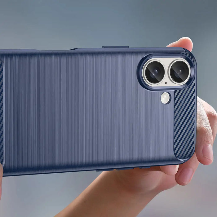 Carbon Case for iPhone 16 Plus - Blue - Cell phone cases and covers<<<HurtelXML