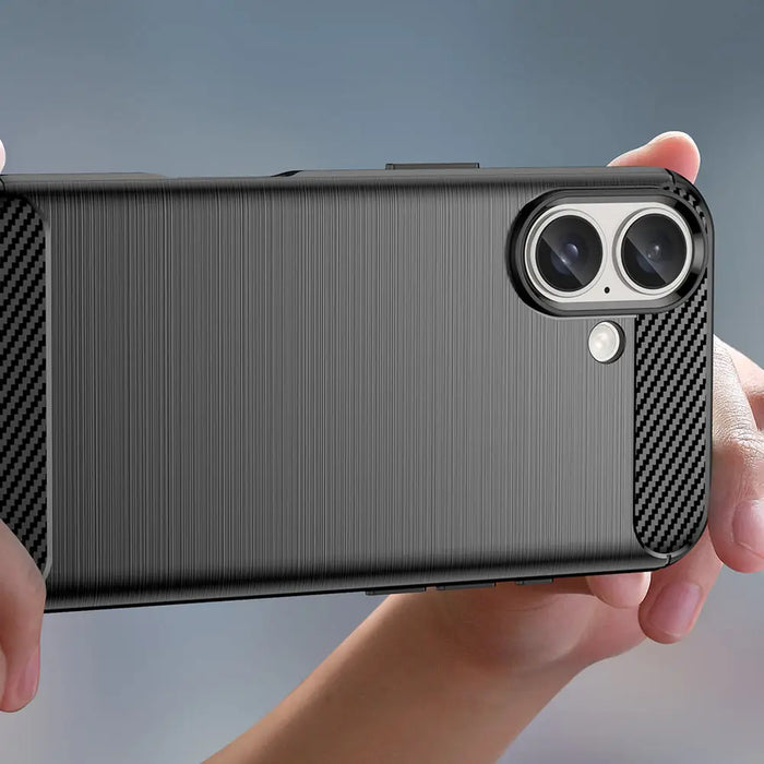 Carbon Case for iPhone 16 Silicone Case - Black - Cell phone cases and covers<<<HurtelXML