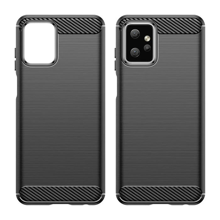 Carbon Case for Motorola Moto G Power 2023 flexible silicone carbon cover black - Cell phone cases