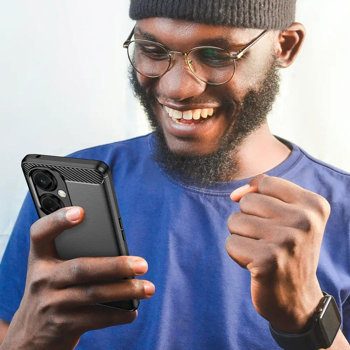 Carbon Case case for OnePlus Nord CE 3 flexible silicone carbon cover black - Cell phone cases and covers<<<HurtelXML