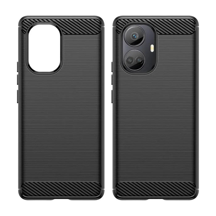 Carbon Case case for Realme 10 Pro+ flexible silicone carbon cover black - Cell phone cases and covers<<<HurtelXML