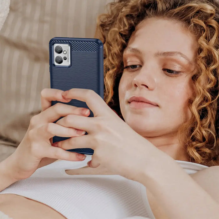 Carbon Case for Realme Narzo 50 5G flexible silicone carbon cover black - Cell phone cases and covers<<<HurtelXML