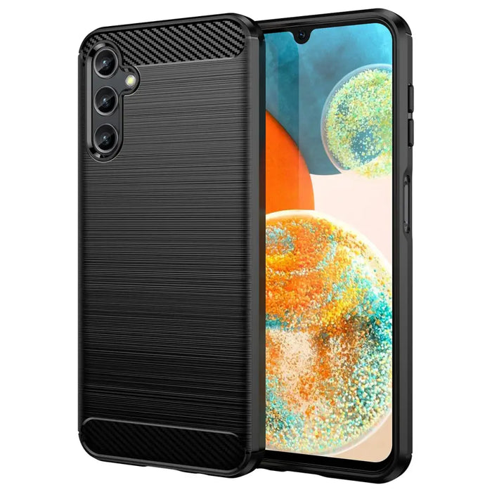 Carbon Case for Samsung Galaxy A14 5G flexible silicone carbon cover black - Cell phone cases and covers<<<HurtelXML