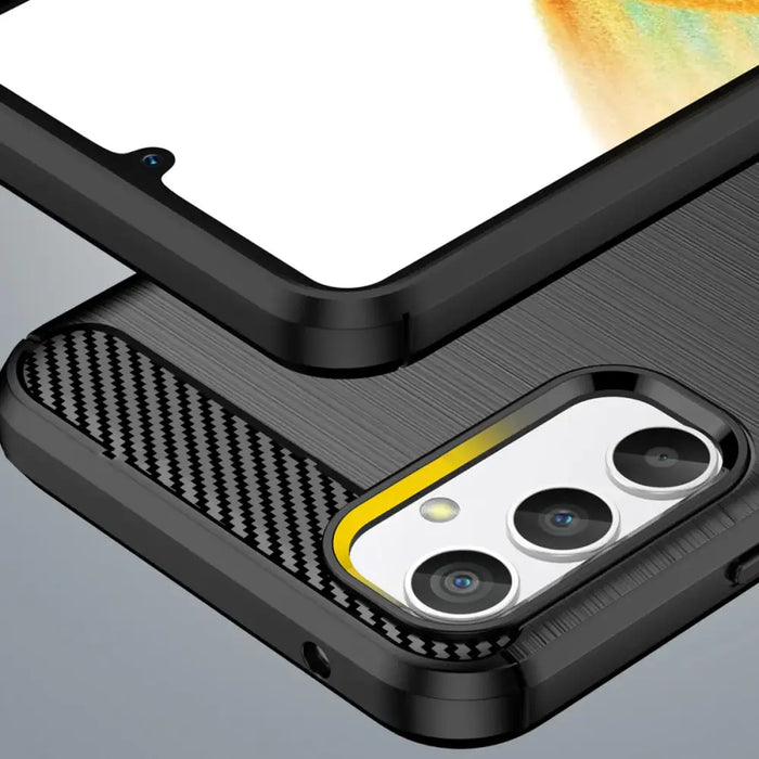 Carbon Case case for Samsung Galaxy A34 5G flexible silicone carbon cover black - Cell phone cases