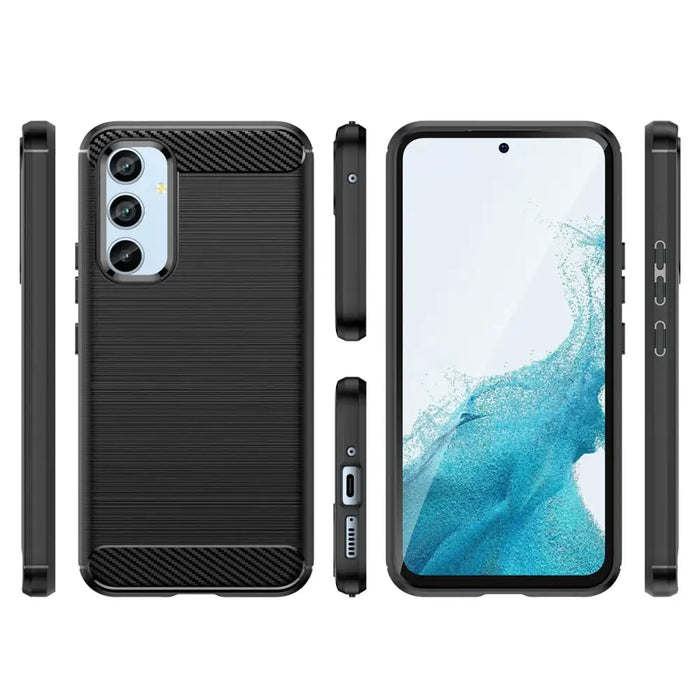 Carbon Case case for Samsung Galaxy A54 5G flexible silicone carbon cover black - Cell phone cases