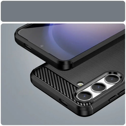 Carbon Case for Samsung Galaxy S24 Flexible Silicone Carbon Cover - Black - Cell phone cases and covers<<<HurtelXML