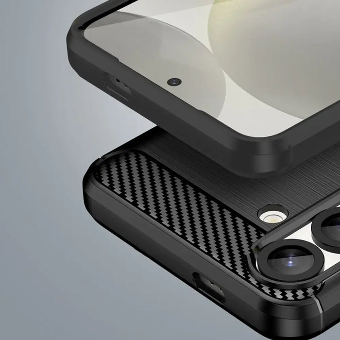 Carbon Case for Samsung Galaxy S25 Edge - Black - Cell phone cases and covers<<<HurtelXML