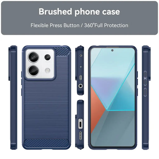 Carbon Case for Xiaomi Redmi Note 13 5G - blue - Cell phone cases and covers<<<HurtelXML