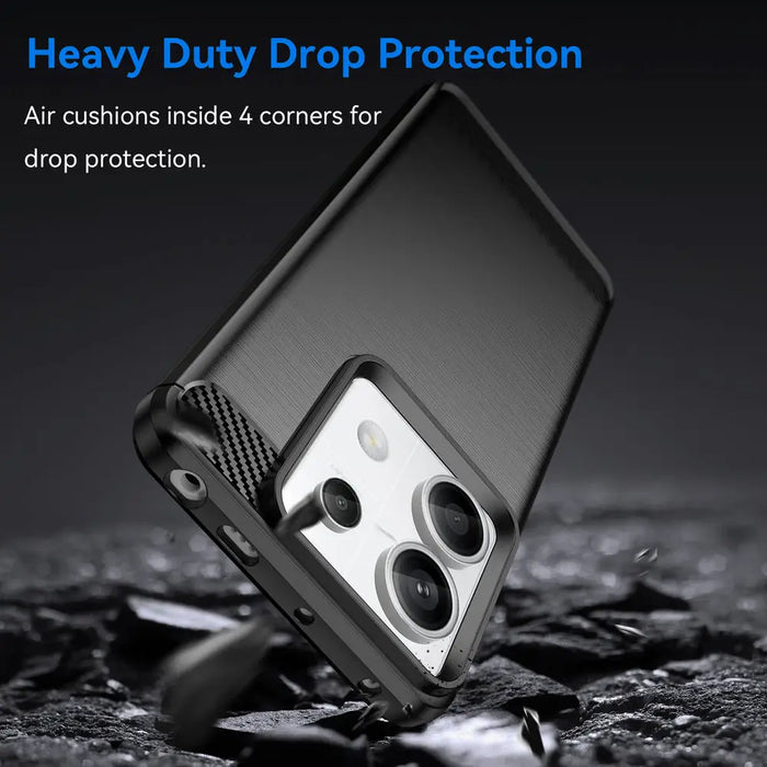 Carbon Case for Xiaomi Redmi Note 13 Pro+ - black - Cell phone cases and covers<<<HurtelXML